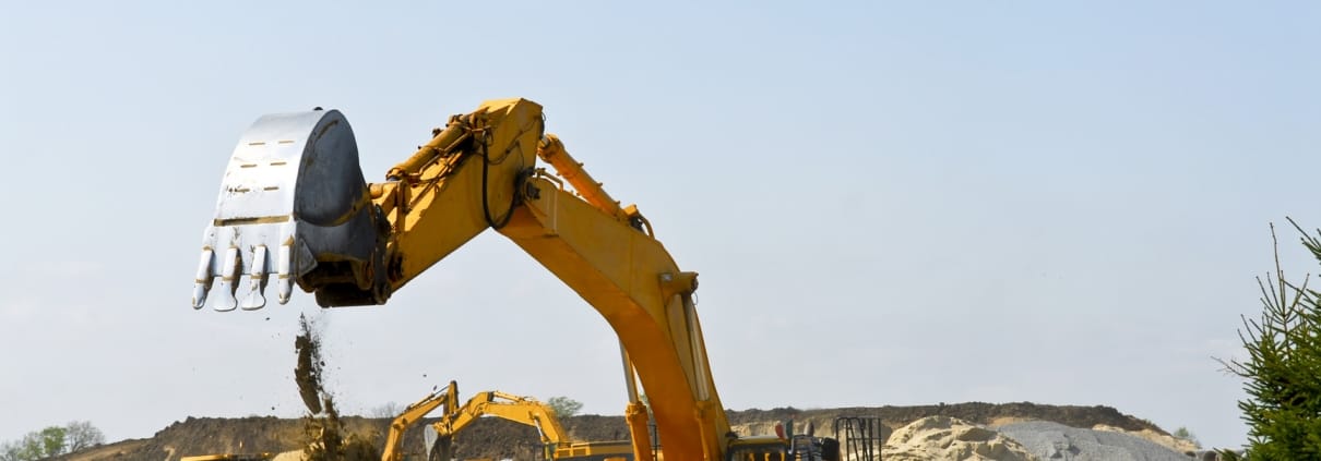 Construction site machines