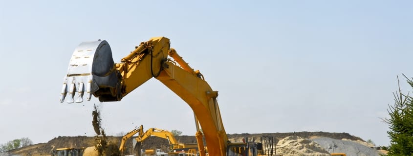 Construction site machines